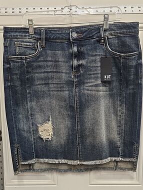 Midi Stretchy Cotton Skirt.  Kut Brand.  Great For Fall